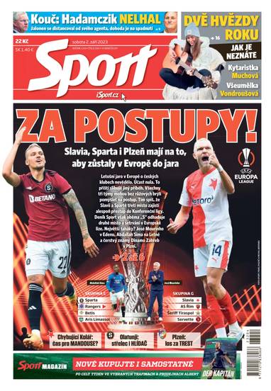Sport - 2.9.2023 - CZECH NEWS CENTER a. s.
