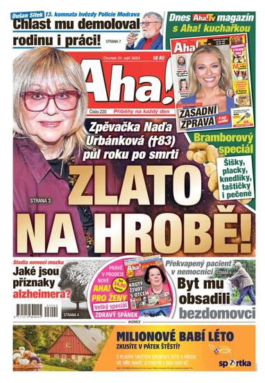 Aha! - 21.9.2023 - CZECH NEWS CENTER a. s.