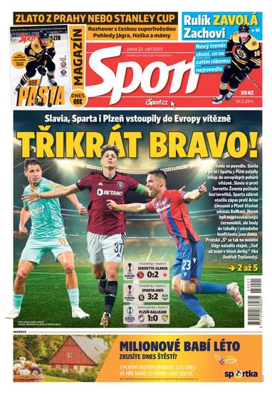 Sport - 22.9.2023 - CZECH NEWS CENTER a. s.