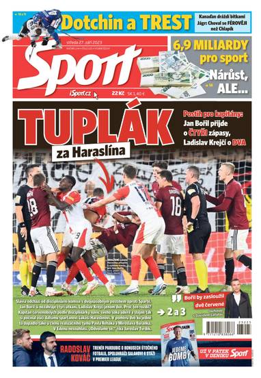 Sport - 27.9.2023 - CZECH NEWS CENTER a. s.