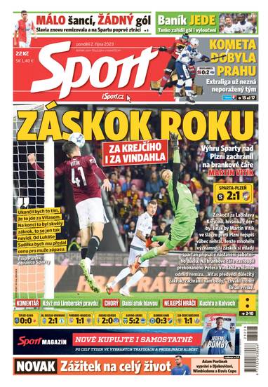 Sport - 2.10.2023 - CZECH NEWS CENTER a. s.