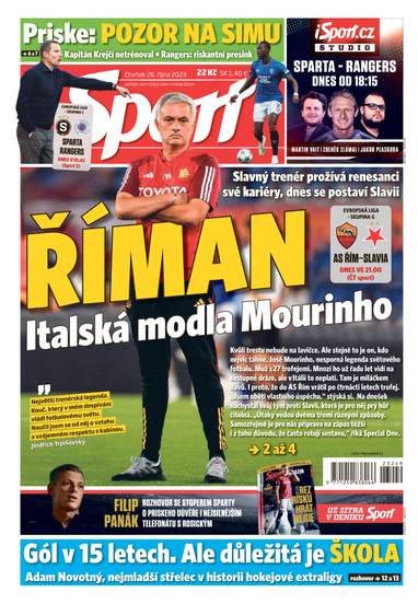 Sport - 26.10.2023 - CZECH NEWS CENTER a. s.