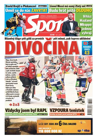 Sport - 1.11.2023 - CZECH NEWS CENTER a. s.