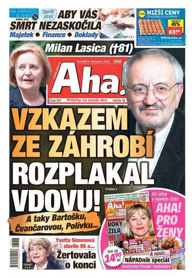 Aha! - 6.11.2023 - CZECH NEWS CENTER a. s.