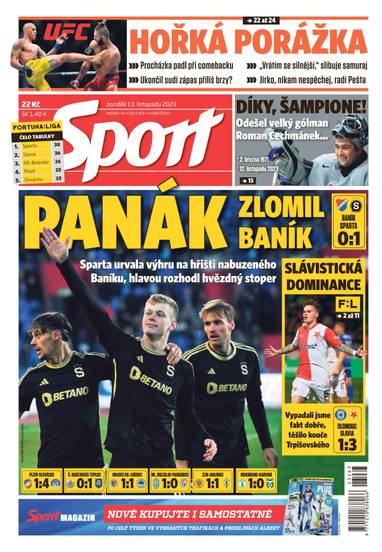 Sport - 13.11.2023 - CZECH NEWS CENTER a. s.