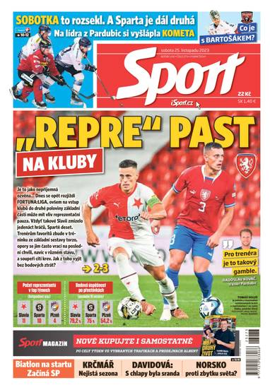 Sport - 25.11.2023 - CZECH NEWS CENTER a. s.