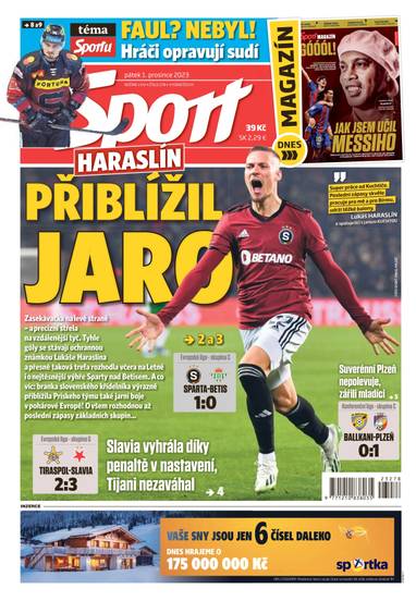 Sport - 1.12.2023 - CZECH NEWS CENTER a. s.