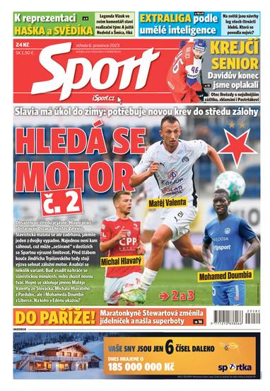 Sport - 6.12.2023 - CZECH NEWS CENTER a. s.