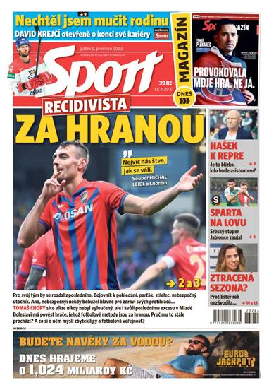 Sport - 8.12.2023 - CZECH NEWS CENTER a. s.