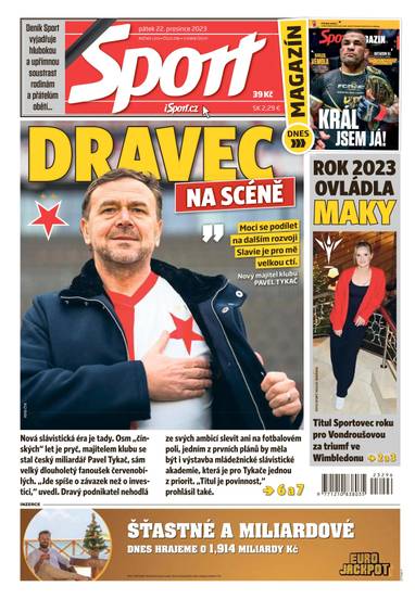 Sport - 22.12.2023 - CZECH NEWS CENTER a. s.