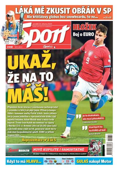 Sport - 25.3.2024 - CZECH NEWS CENTER a. s.