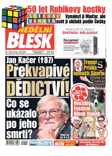NEDĚLNÍ BLESK - 23/2024 - CZECH NEWS CENTER a. s.