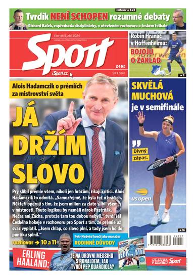 Sport - 5.9.2024 - CZECH NEWS CENTER a. s.