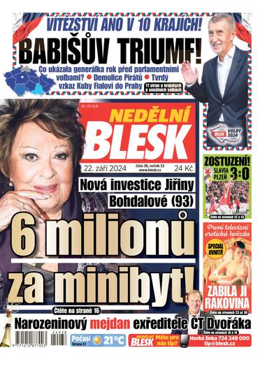 NEDĚLNÍ BLESK - 38/2024 - CZECH NEWS CENTER a. s.
