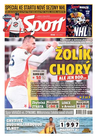 Sport - 4.10.2024 - CZECH NEWS CENTER a. s.