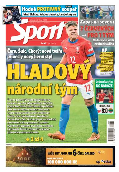 Sport - 16.10.2024 - CZECH NEWS CENTER a. s.