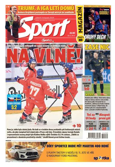 Sport - 8.11.2024 - CZECH NEWS CENTER a. s.