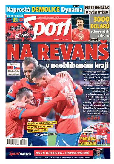 Sport - 16.11.2024 - CZECH NEWS CENTER a. s.