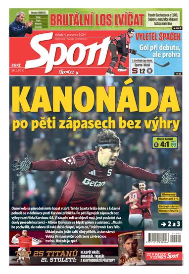 Sport - 4.12.2024 - CZECH NEWS CENTER a. s.