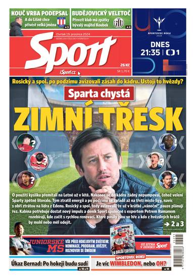 Sport - 19.12.2024 - CZECH NEWS CENTER a. s.