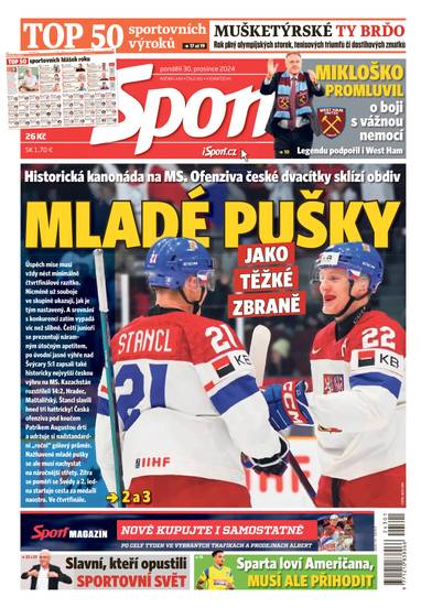 Sport - 30.12.2024 - CZECH NEWS CENTER a. s.