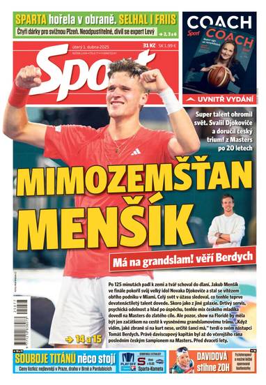 Sport - 1.4.2025 - CZECH NEWS CENTER a. s.