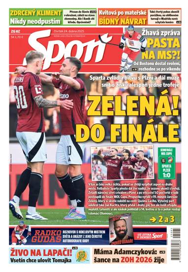 Sport - 24.4.2025 - CZECH NEWS CENTER a. s.