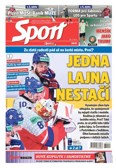 Sport - 24.5.2025 - CZECH NEWS CENTER a. s.