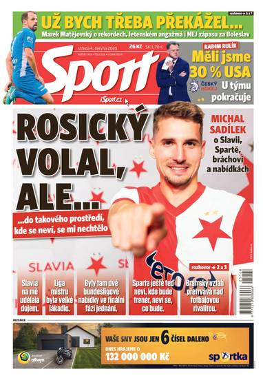 Sport - 4.6.2025 - CZECH NEWS CENTER a. s.