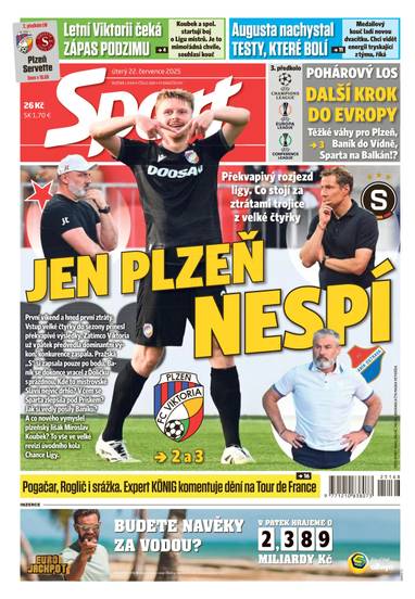 Sport - 22.7.2025 - CZECH NEWS CENTER a. s.