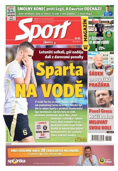 Sport - 25.7.2025 - CZECH NEWS CENTER a. s.