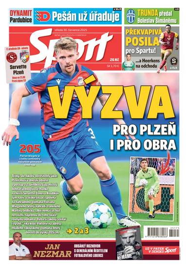Sport - 30.7.2025 - CZECH NEWS CENTER a. s.