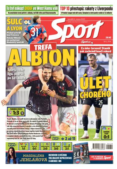 Sport - 4.8.2025 - CZECH NEWS CENTER a. s.