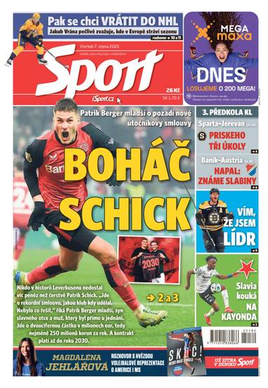Sport - 7.8.2025 - CZECH NEWS CENTER a. s.