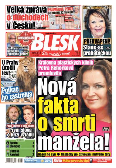 BLESK - 11.8.2025 - CZECH NEWS CENTER a. s.