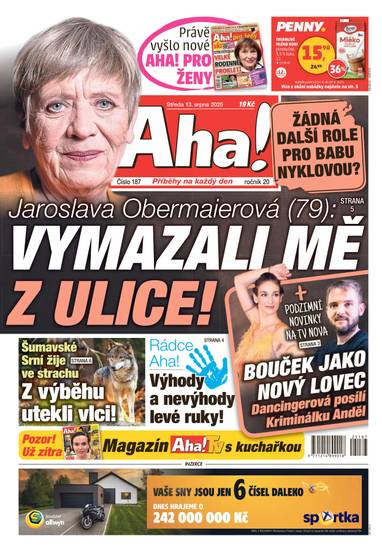 Aha! - 13.8.2025 - CZECH NEWS CENTER a. s.