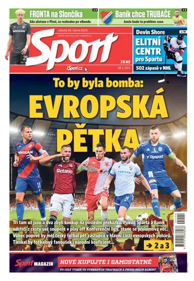 Sport - 16.8.2025 - CZECH NEWS CENTER a. s.