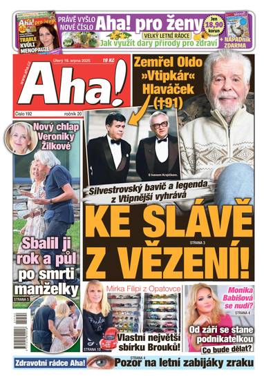 Aha! - 19.8.2025 - CZECH NEWS CENTER a. s.