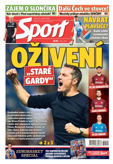 Sport - 19.8.2025 - CZECH NEWS CENTER a. s.