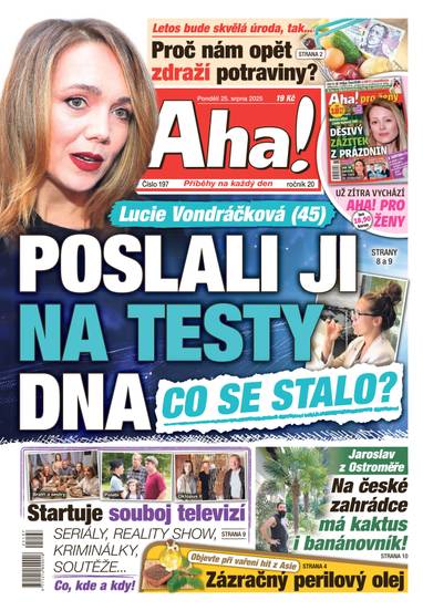 Aha! - 25.8.2025 - CZECH NEWS CENTER a. s.