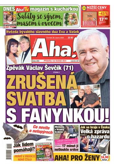 Aha! - 28.8.2025 - CZECH NEWS CENTER a. s.