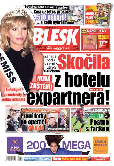 BLESK - 28.8.2025 - CZECH NEWS CENTER a. s.