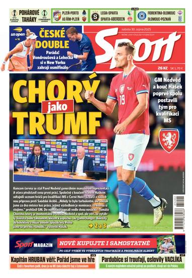 Sport - 30.8.2025 - CZECH NEWS CENTER a. s.