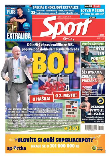 Sport - 5.9.2025 - CZECH NEWS CENTER a. s.