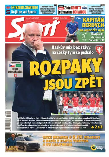 Sport - 9.9.2025 - CZECH NEWS CENTER a. s.
