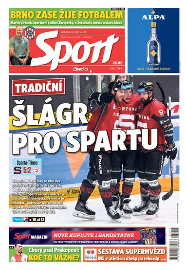 Sport - 13.9.2025 - CZECH NEWS CENTER a. s.