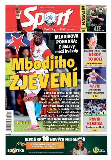 Sport - 19.9.2025 - CZECH NEWS CENTER a. s.