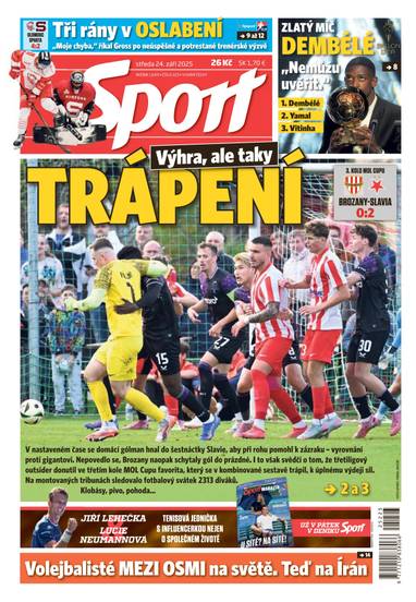 Sport - 24.9.2025 - CZECH NEWS CENTER a. s.