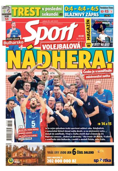 Sport - 26.9.2025 - CZECH NEWS CENTER a. s.