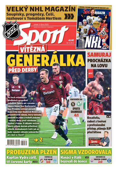 Sport - 3.10.2025 - CZECH NEWS CENTER a. s.